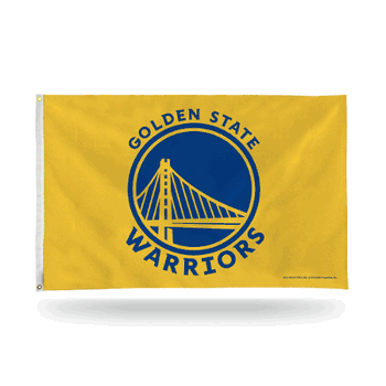 Golden State Warriors Banner Flag - Yellow Background