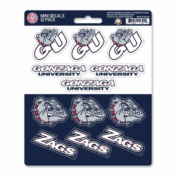 Gonzaga Bulldogs 12 Count Mini Decal Sticker Pack