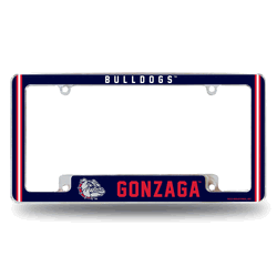 Gonzaga Bulldogs Classic 12" x 6" Chrome All Over Automotive License Plate Frame