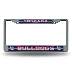 Gonzaga Bulldogs Classic 12" x 6" Silver Bling Chrome Car/Truck/SUV Auto Accessory