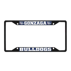 Gonzaga Bulldogs Metal License Plate Frame Black Finish
