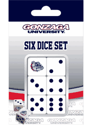 Gonzaga Bulldogs NCAA Dice Set