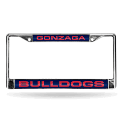 Gonzaga Bulldogs Standard 12" x 6" Laser Cut Chrome Frame