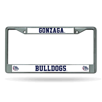 Gonzaga Bulldogs Standard Chrome Frame with Plastic Inserts 12