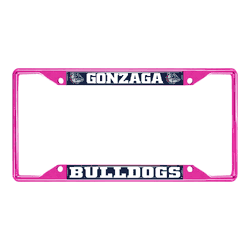 Gonzaga Pink Metal License Plate Frame - 6.25"x12.25"