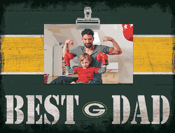 Green Bay Packers 10" x 8" Best Dad with Stripe Clip Frame