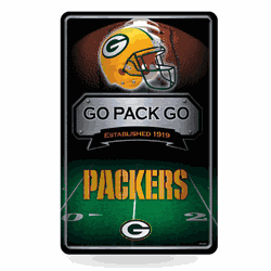 Green Bay Packers  11" x 17" Metal Home Dcor Sign