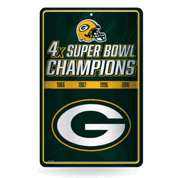 Green Bay Packers  11" x 17" Metal Home Dcor Sign