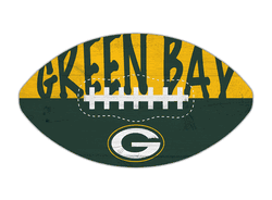 Green Bay Packers 12" Football Cutout Sign with City Name