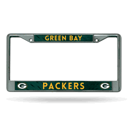 Green Bay Packers  12" x 6" Chrome Frame With Decal Inserts