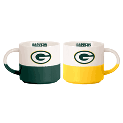Green Bay Packers 15oz Stackable Mug Set