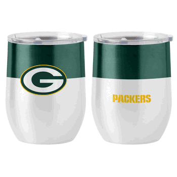 Green Bay Packers 16oz Colorblock Stainless Curved Beverage
