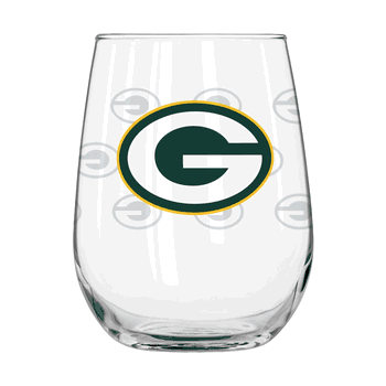 Green Bay Packers 16oz Satin Etch Curved Beverage Glass