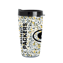 Green Bay Packers 16oz Terrazzo Dbl Wall Clear Tumbler