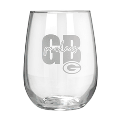 Green Bay Packers 17oz Stemmless Wine Glass