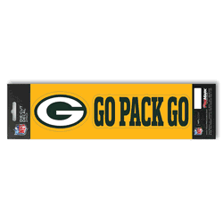 Green Bay Packers 2 Piece Team Slogan Decal Sticker Set