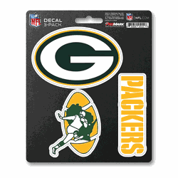 Green Bay Packers 3 Piece Decal Sticker Set