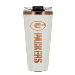 Green Bay Packers 32oz Crme and Copper Big Slim Tumbler with Straw