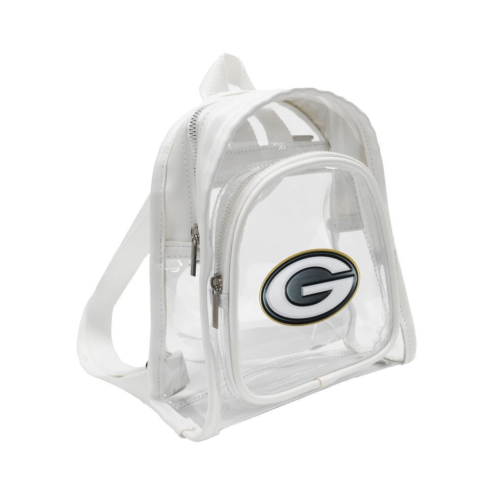 green bay packers mini backpack Printed Collection note the embroidered patch NFL Green Bay Packers Clear