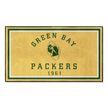 Green Bay Packers 3ft. x 5ft. Plush Area Rug, NFL Vintage