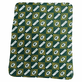 Green Bay Packers 50x60 Repeating Pattern Fleece Throw