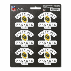 Green Bay Packers 6 Count Mini Decal Sticker Pack