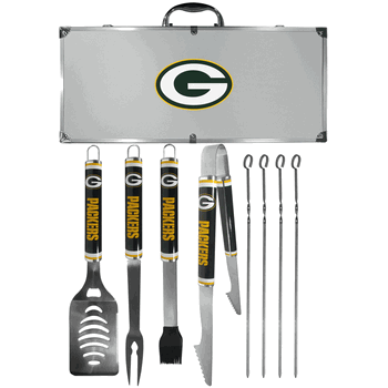 Green Bay Packers 8 pc Logo BBQ Set