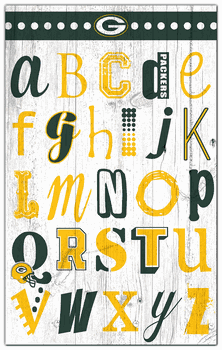 Green Bay Packers Alphabet 11x19 Sign