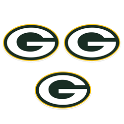 Green Bay Packers Auto Decal 3 Pack