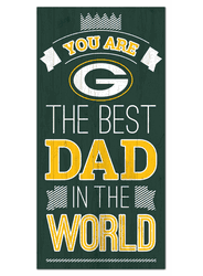 Green Bay Packers Best Dad in the World 6x12 Sign