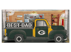 Green Bay Packers Best Dad Truck 6x12 Sign