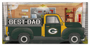 Green Bay Packers Best Dad Truck 6x12 Sign