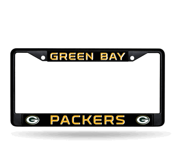Green Bay Packers  Black Chrome Frame with Decal Inserts 12
