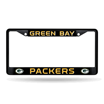 Green Bay Packers Standard Black Chrome Frame with Plastic Inserts 12