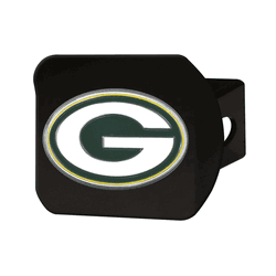 Green Bay Packers Black Metal Hitch Cover - 3D Color Emblem
