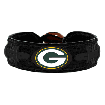 Green Bay Packers Bracelet Team Color Tonal Black Football CO