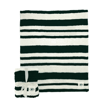 Green Bay Packers Cable Knit Throw 50x60
