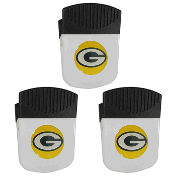 Green Bay Packers Chip Clip Magnet with Bottle Opener, 3pk