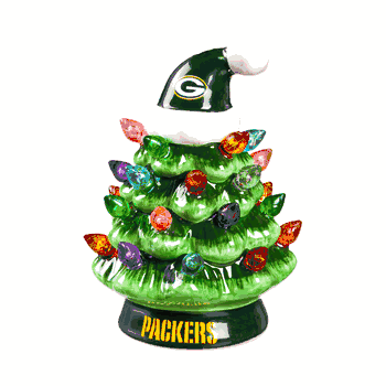 Green Bay Packers Christmas Tree 4 Inch LED Tabletop