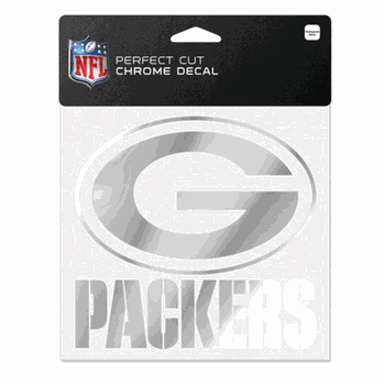 Green Bay Packers Decal 6x6 Perfect Cut Chrome