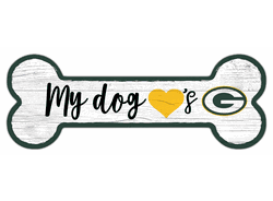 Green Bay Packers Dog Bone 6x12 Sign