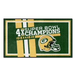 Green Bay Packers Dynasty 3ft. x 5ft. Plush Area Rug