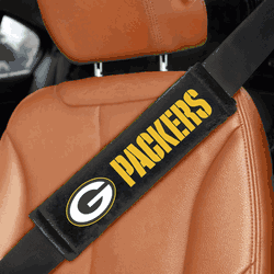 Green Bay Packers Embroidered Seatbelt Pad - 2 Pieces