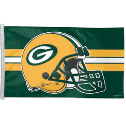 Green Bay Packers Flag 3x5 Helmet