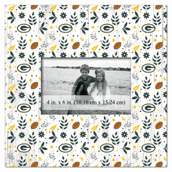 Green Bay Packers Floral Pattern 10x10 Frame