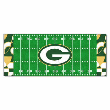 Green Bay Packers Football Field Runner Mat - 30in. x 72in. XFIT Design