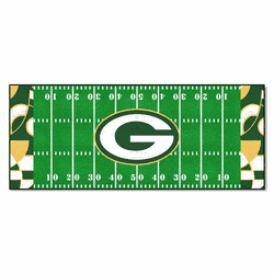 Green Bay Packers Football Field Runner Mat - 30in. x 72in. XFIT Design