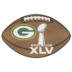 Green Bay Packers Football Rug - 20.5in. x 32.5in., 2011 Super Bowl XLV Champions