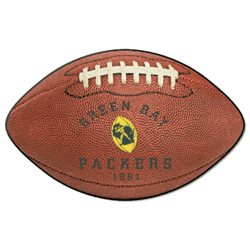 Green Bay Packers Football Rug - 20.5in. x 32.5in., NFL Vintage