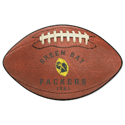 Green Bay Packers Football Rug - 20.5in. x 32.5in., NFL Vintage